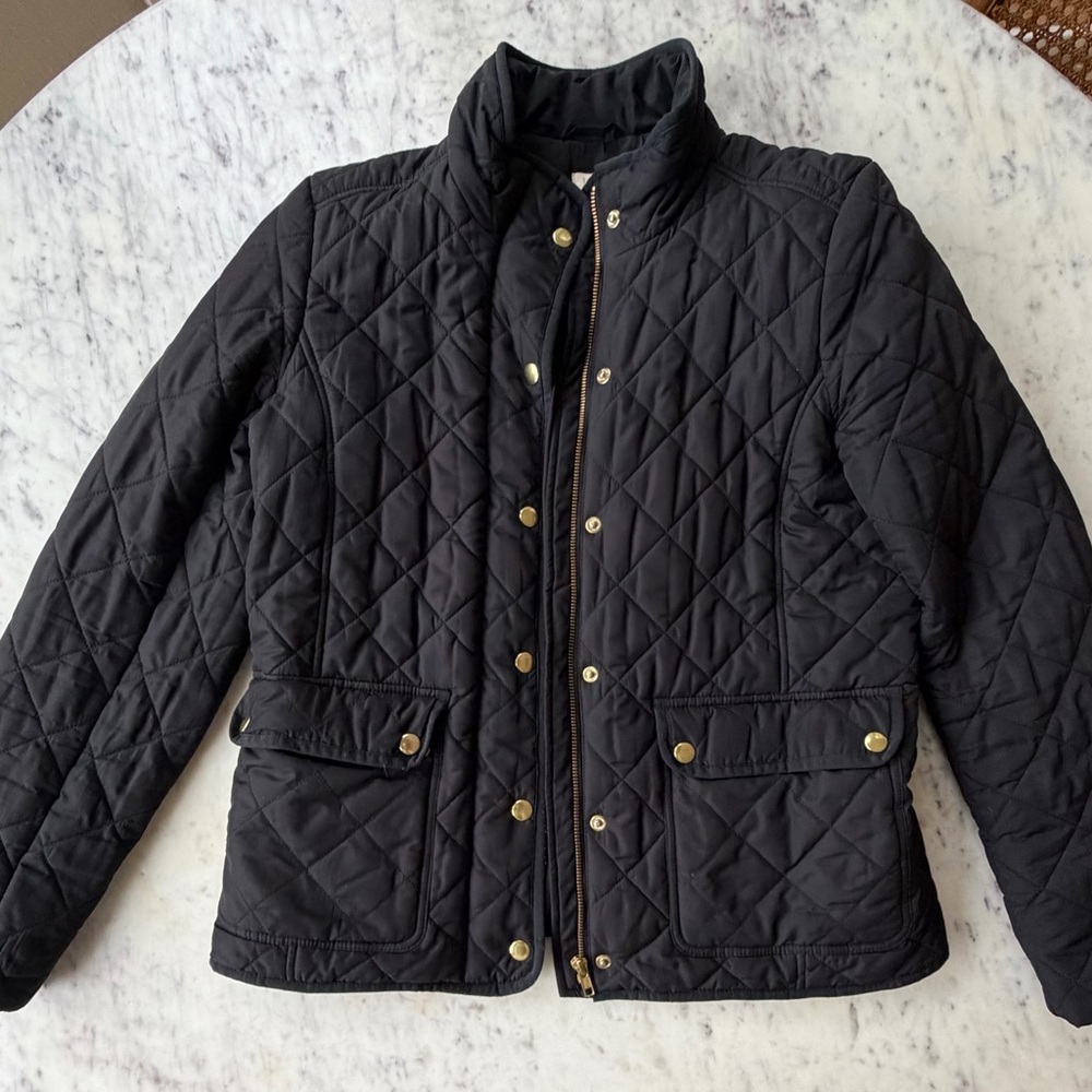 J. Crew Black Quilted Jacket